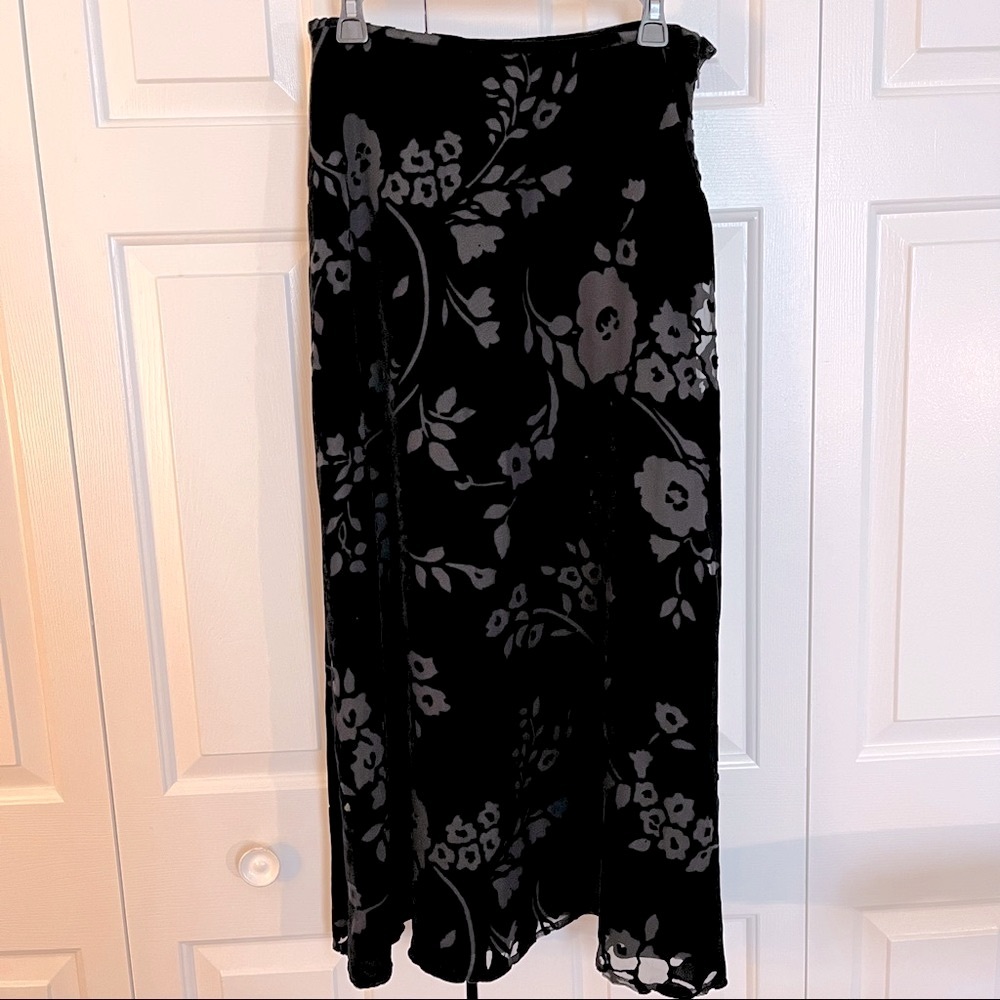 Ralph Lauren- Velvet  skirt with beautiful floral cutouts.